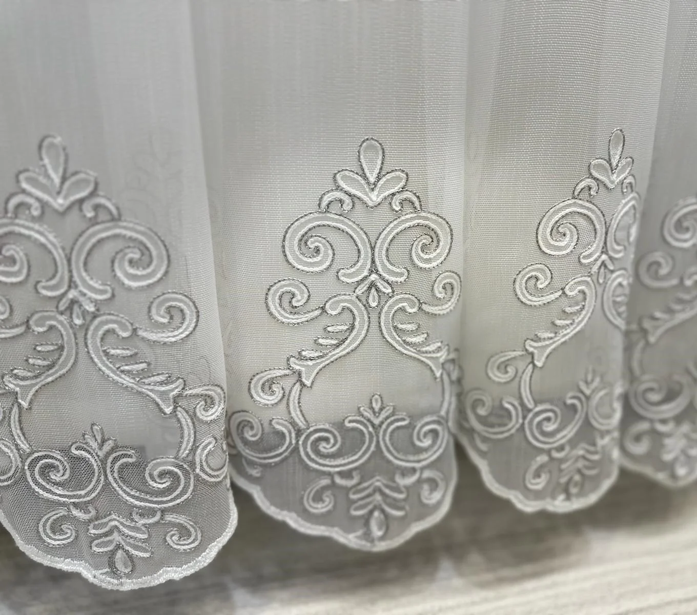 NİVEMESHOME CRESCENT 1/3 DENSELY PLEATED TULLE CURTAIN APM