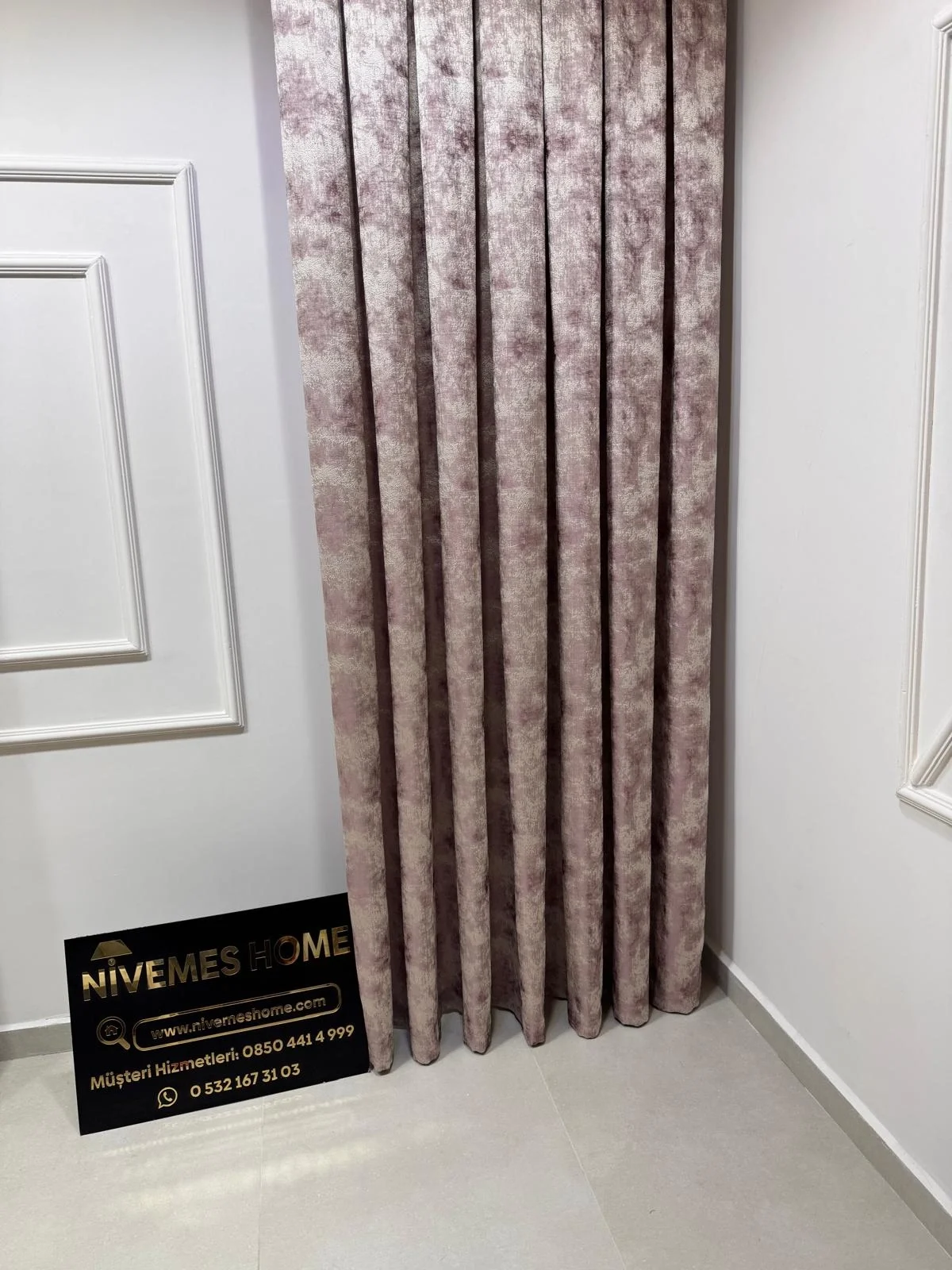 NIVEMESHOME ISTANBUL V-1001 1/3 DENSELY PLEATED CURTAIN FABRIC APM