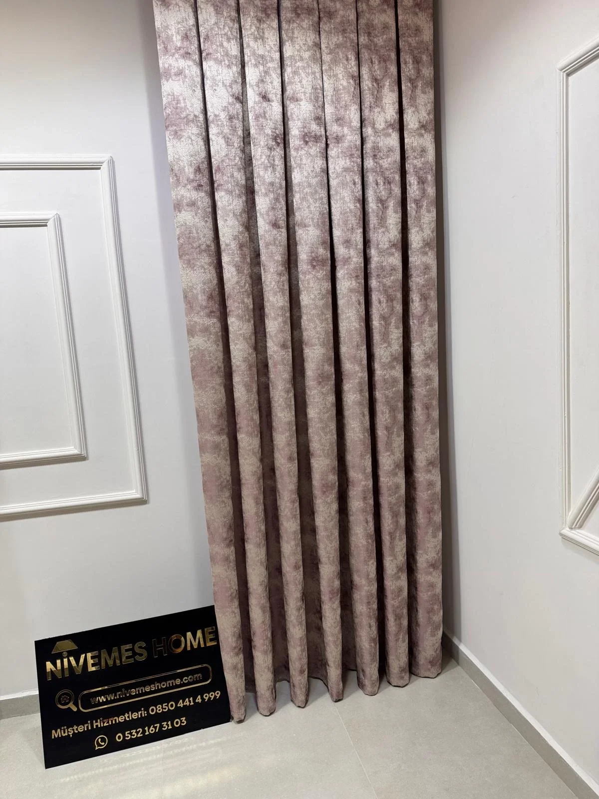 NIVEMESHOME ISTANBUL V-1001 1/3 DENSELY PLEATED CURTAIN FABRIC APM