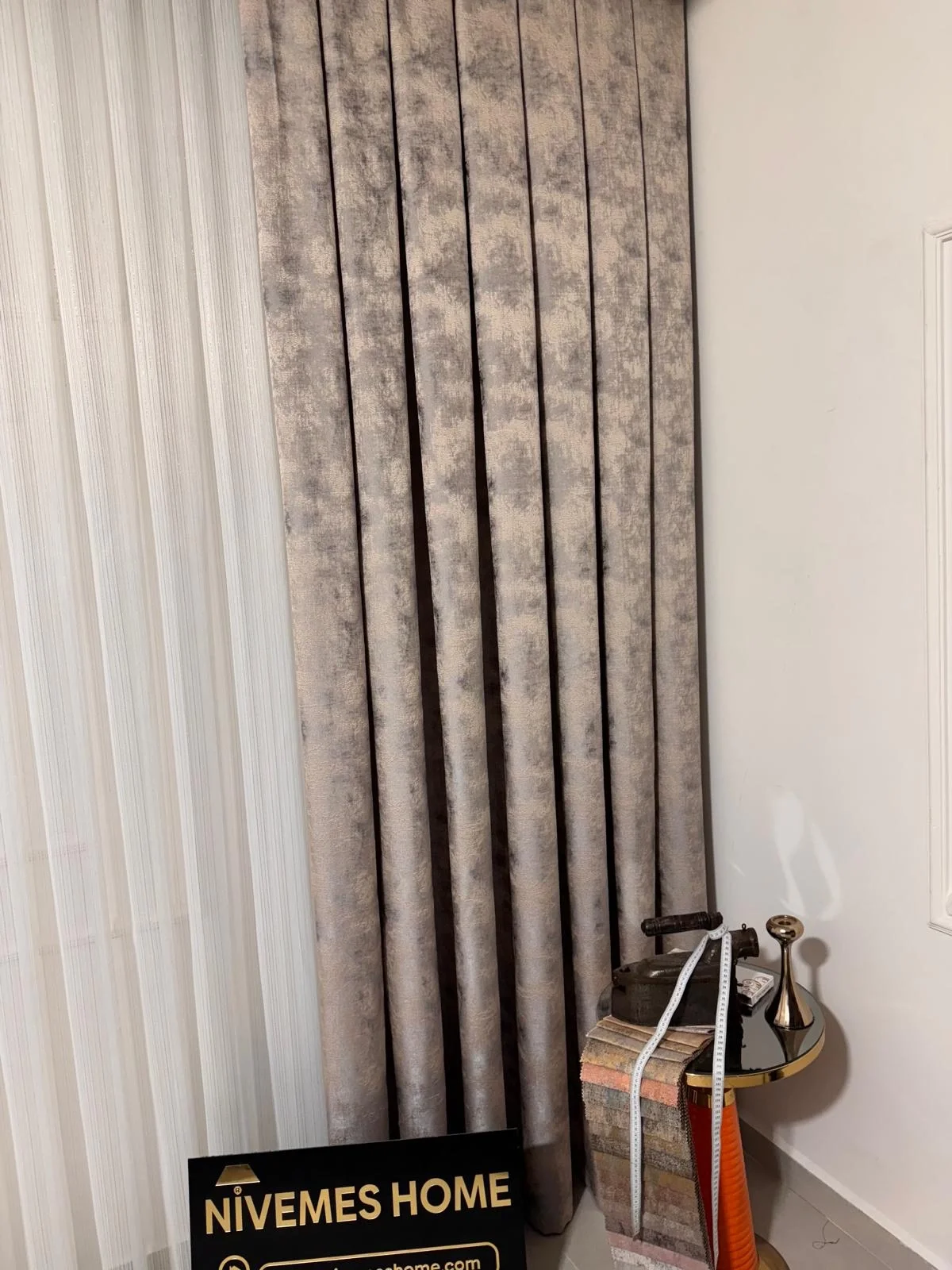 NİVEMESHOME ISTANBUL V-5304 1/3 Sık Kıvrımlı Foto Perde APM