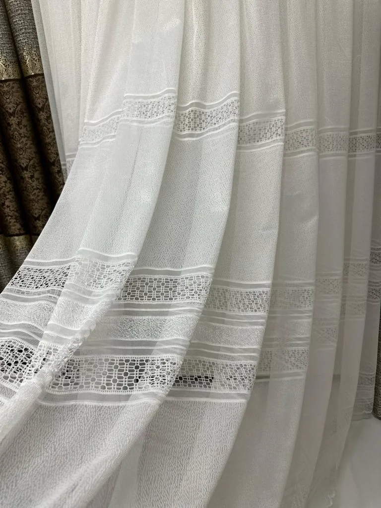 NİVEMESHOME JEWEL 1/3 ТКАНЬ ТЮЛИ ТЮЛИСТОГО УЗОРА APM