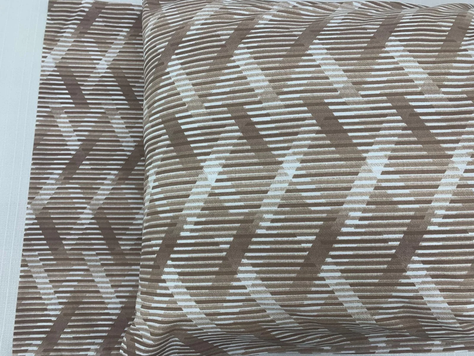 NİVEMESHOME COFFEE STRIPED PATTERN 2 PIECE PILLOW COVER 50X70