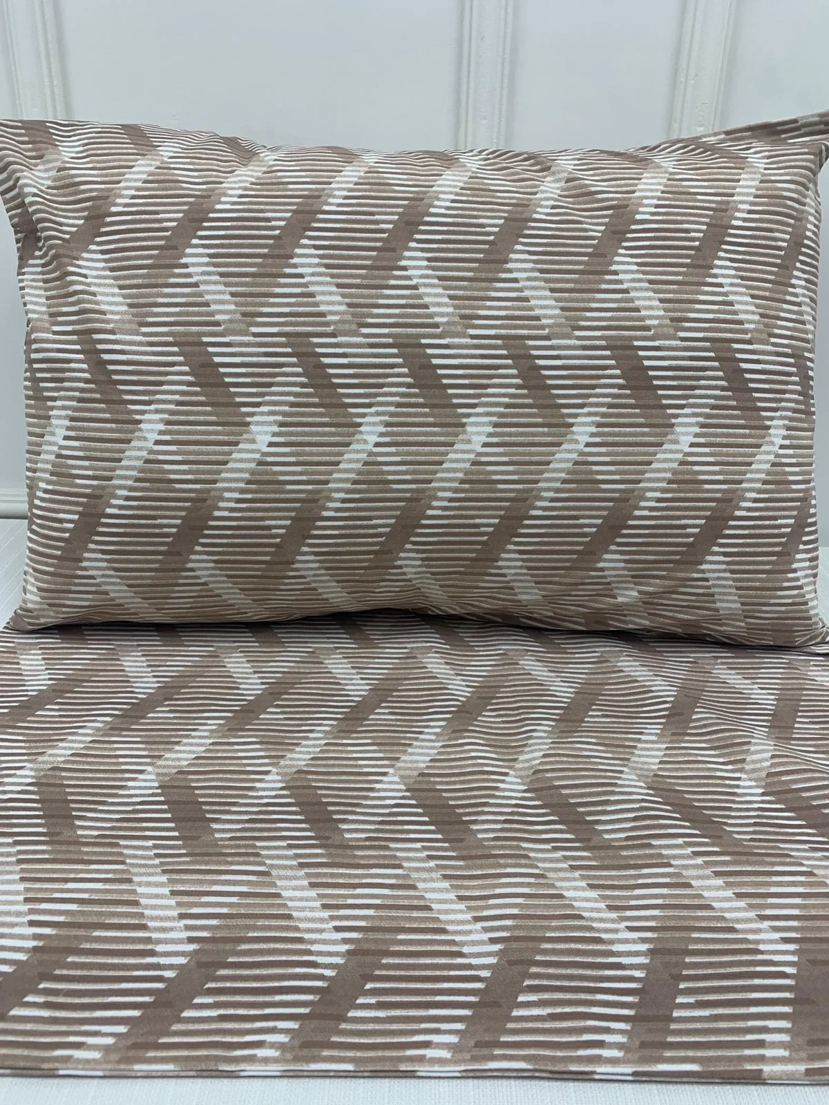 NİVEMESHOME COFFEE STRIPED PATTERNED 2 PIECE PILLOWCASE COVERED 50X70