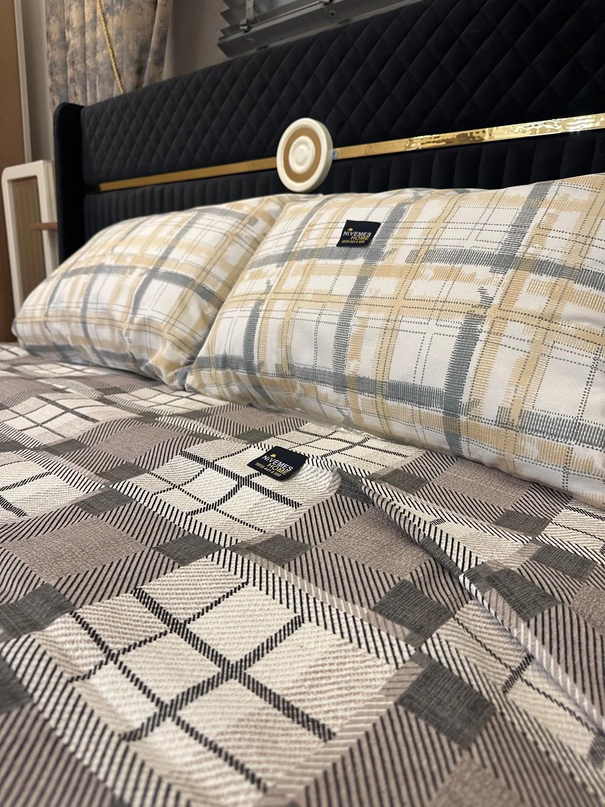 NIVEMESHOME COFFEE PATTERNED 200X230 SINGLE QUILT COVER FOR DOUBLE BED