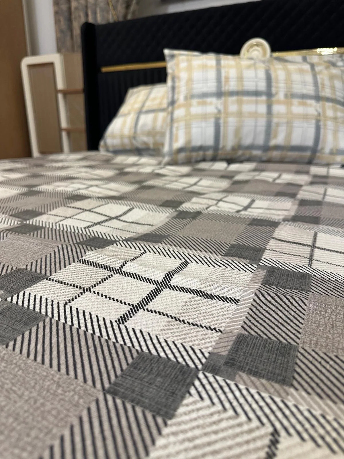 NIVEMESHOME COFFEE PATTERNED 200X230 SINGLE QUILT COVER FOR DOUBLE BED