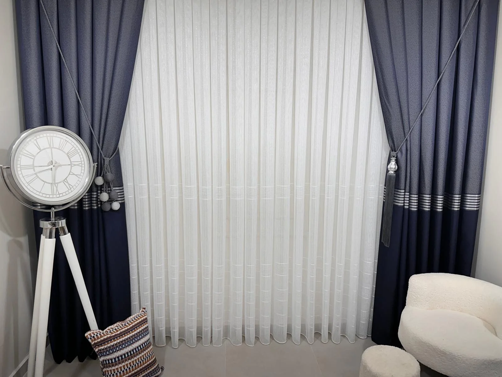 NİVEMESHOME KARAN ARGENTO 1/3 STOFFA A PIEGHE FINE TENDA APM
