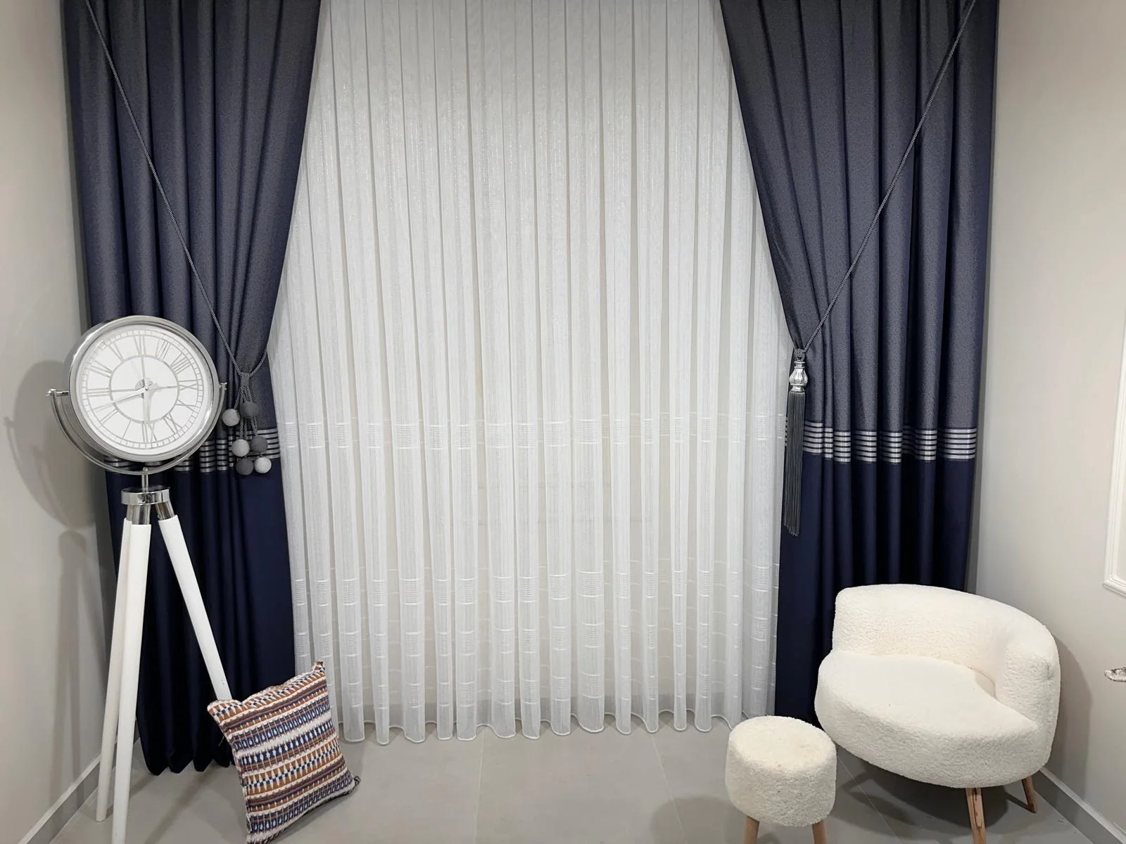NİVEMESHOME KARAN ARGENTO 1/3 STOFFA A PIEGHE FINE TENDA APM