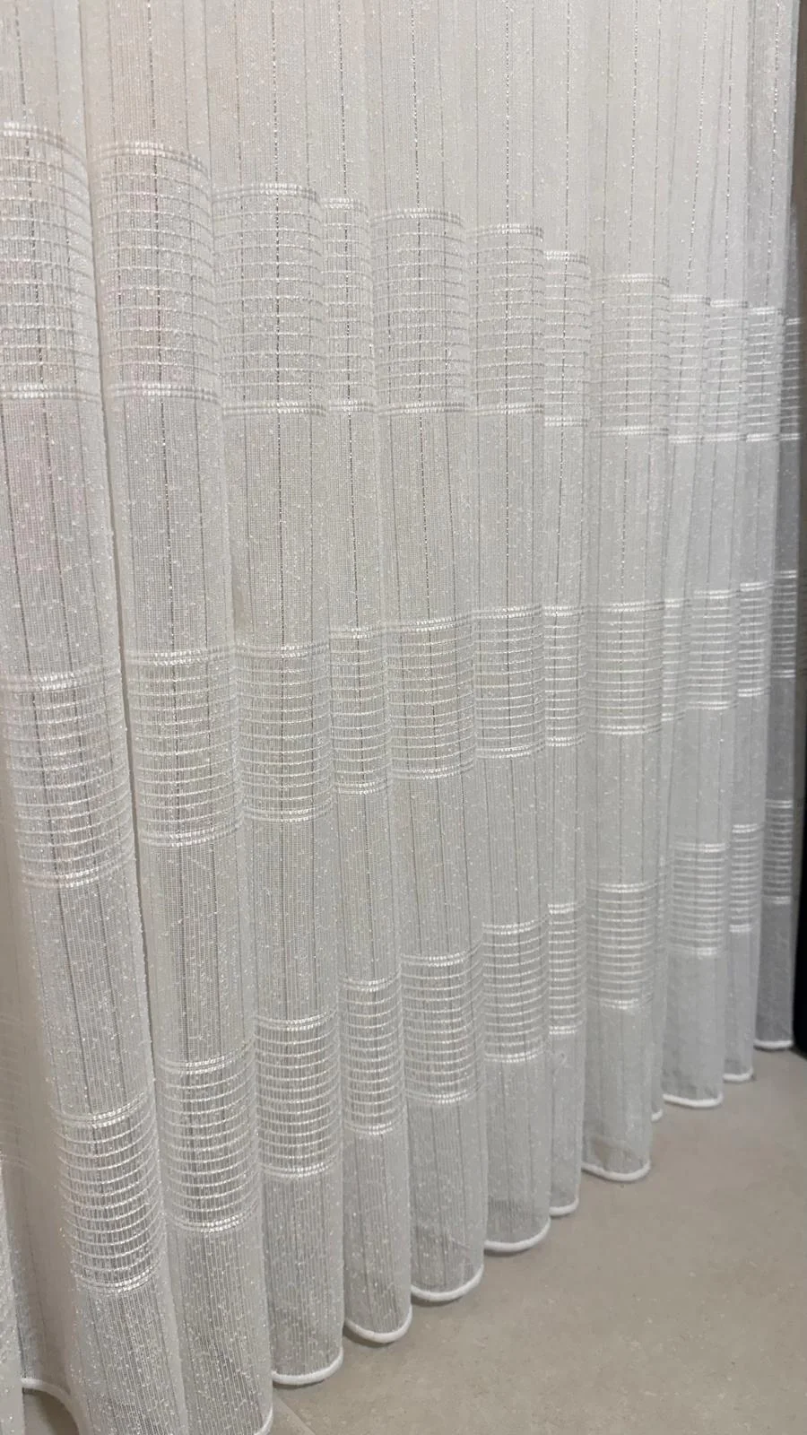 NİVEMESHOME KARAN ARGENTO 1/3 STOFFA A PIEGHE FINE TENDA APM