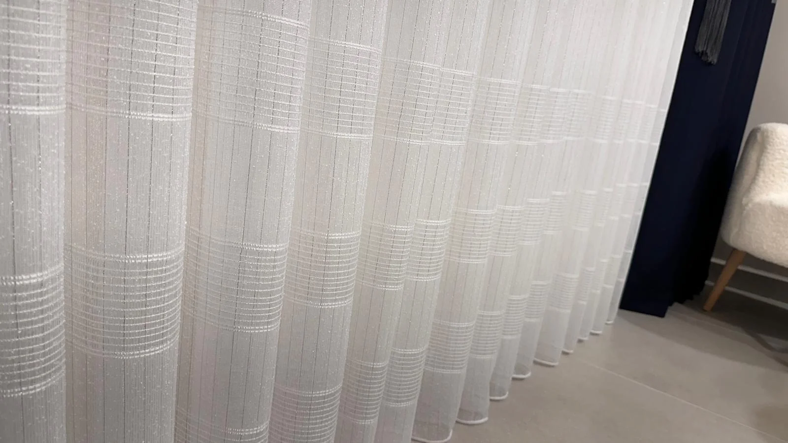 NİVEMESHOME KARAN ARGENTO 1/3 STOFFA A PIEGHE FINE TENDA APM