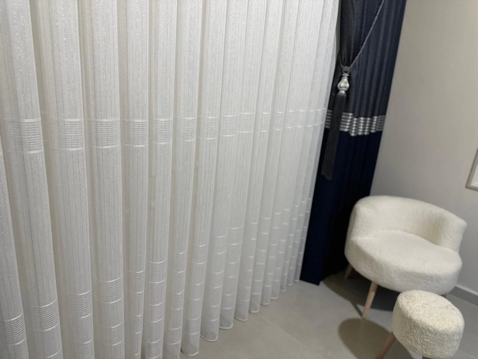 NİVEMESHOME KARAN ARGENTO 1/3 STOFFA A PIEGHE FINE TENDA APM