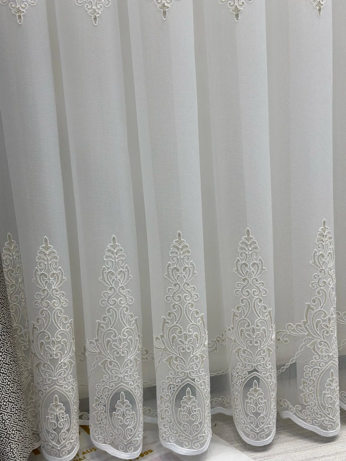 NİVEMESHOME KAREL GOLD DETAYLI 4529 1/3 SIK PİLELİ TÜL PERDE APM