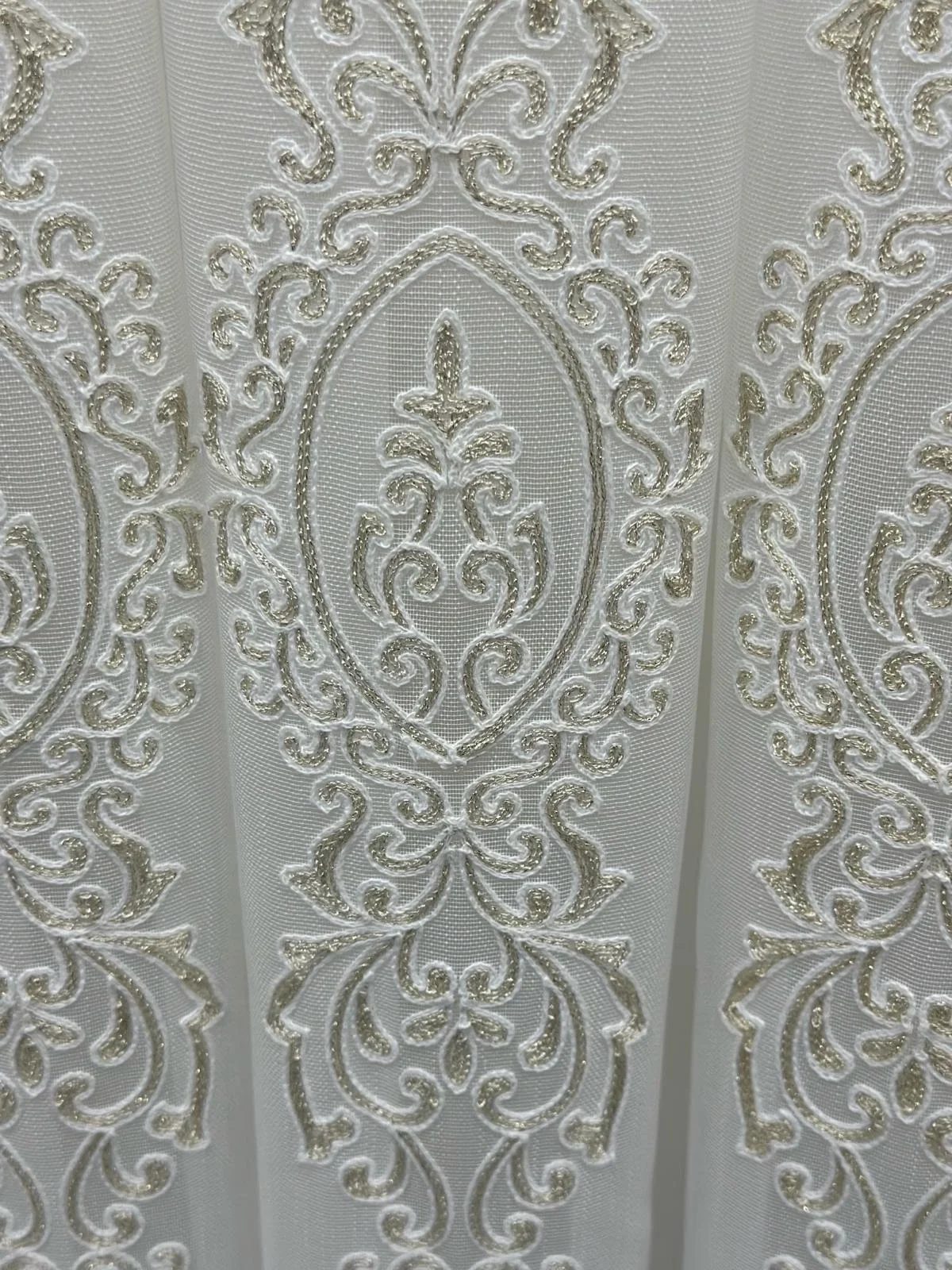 NİVEMESHOME KAREL GOLD DETAYLI 4529 1/3 SIK PİLELİ TÜL PERDE APM
