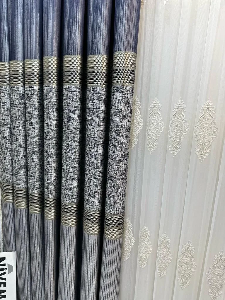 NİVEMESHOME KEHRİBAR FT614162 GÜMÜŞ 1/3 SIK PİLELİ FON PERDE APM