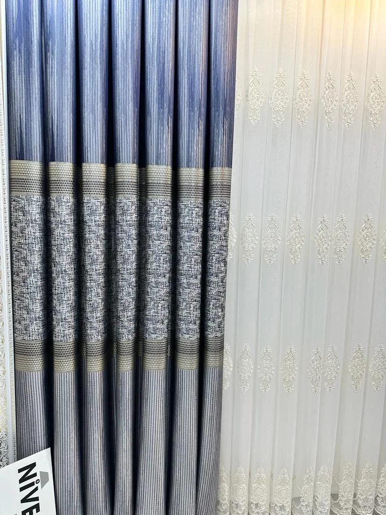 NİVEMESHOME KEHRİBAR FT614162 GÜMÜŞ 1/3 SIK PİLELİ FON PERDE APM