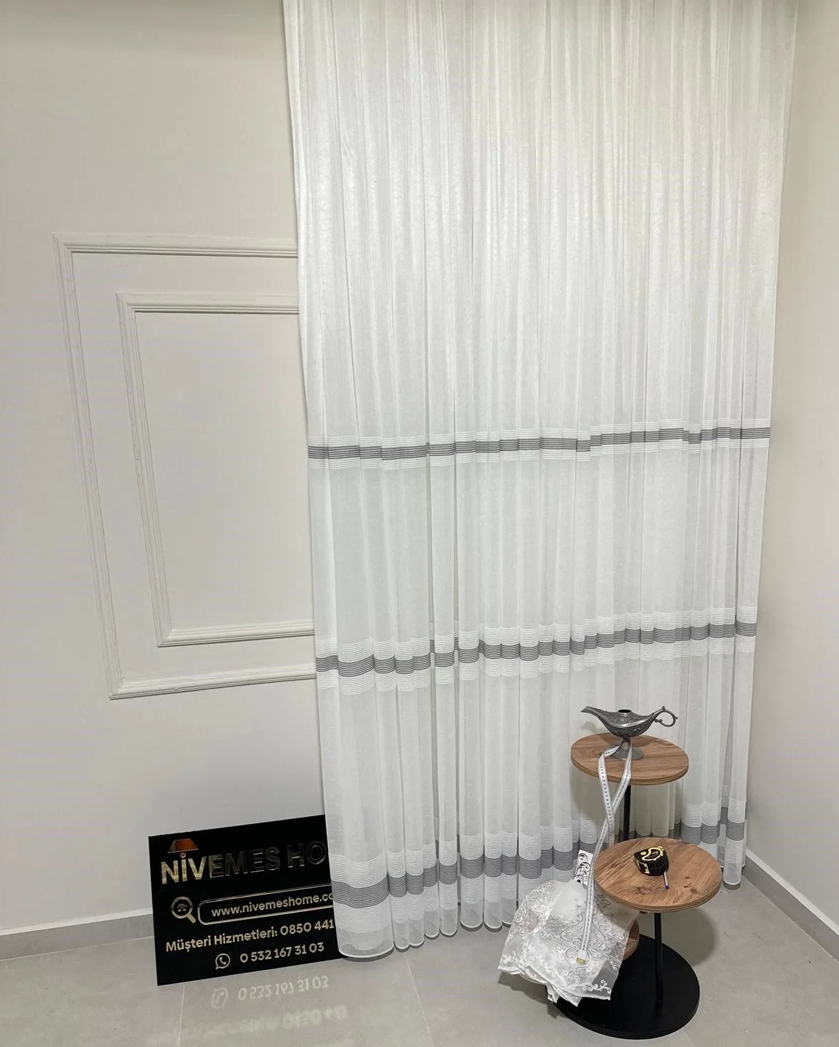 NIVEMESHOME ЛЁНО МАЯК W011905.804 1/2,5 ПЛОТНО ПЛЕТЕНЫЕ ТЮЛЕВЫЕ ЗАНАВЕСИ APM
