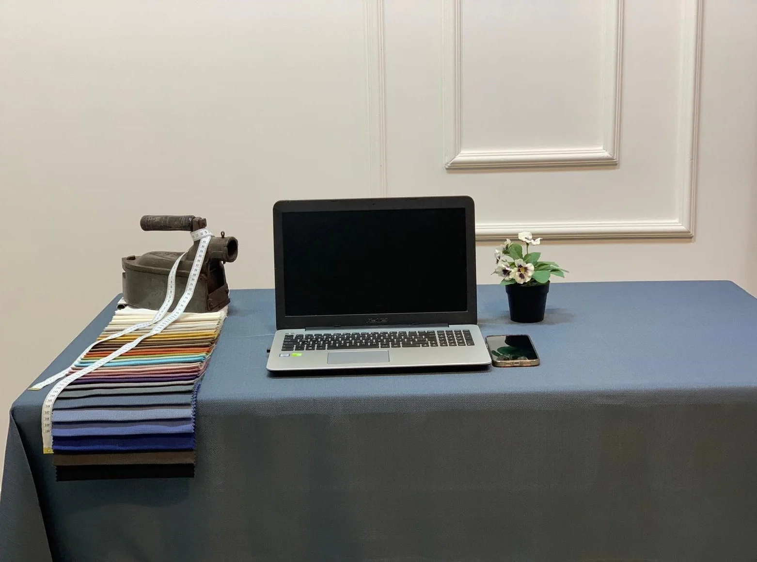 NİVEMESHOME LINEN TREND TABLECLOTH INDIGO APM