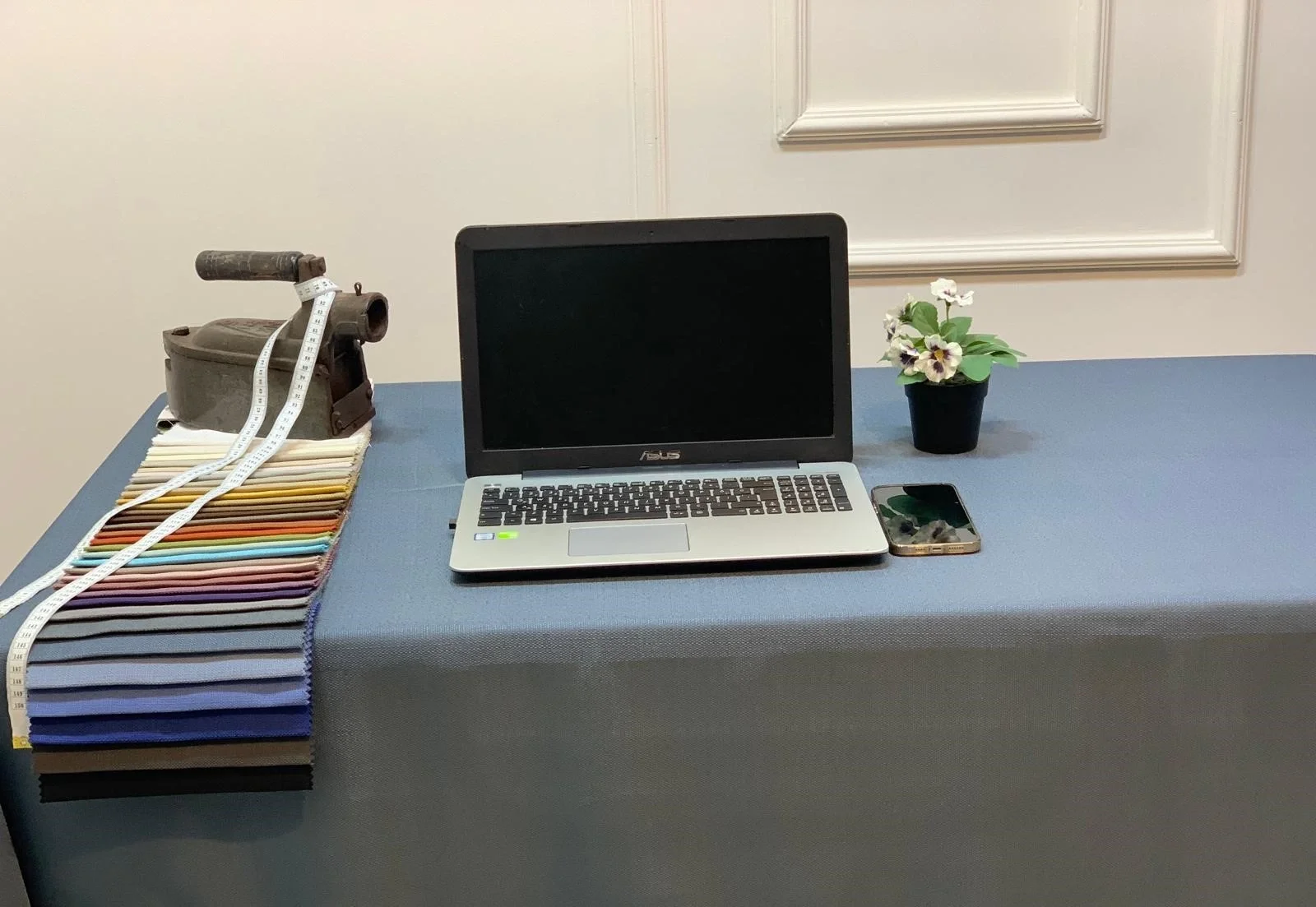 NİVEMESHOME LINEN TREND TABLECLOTH INDIGO APM