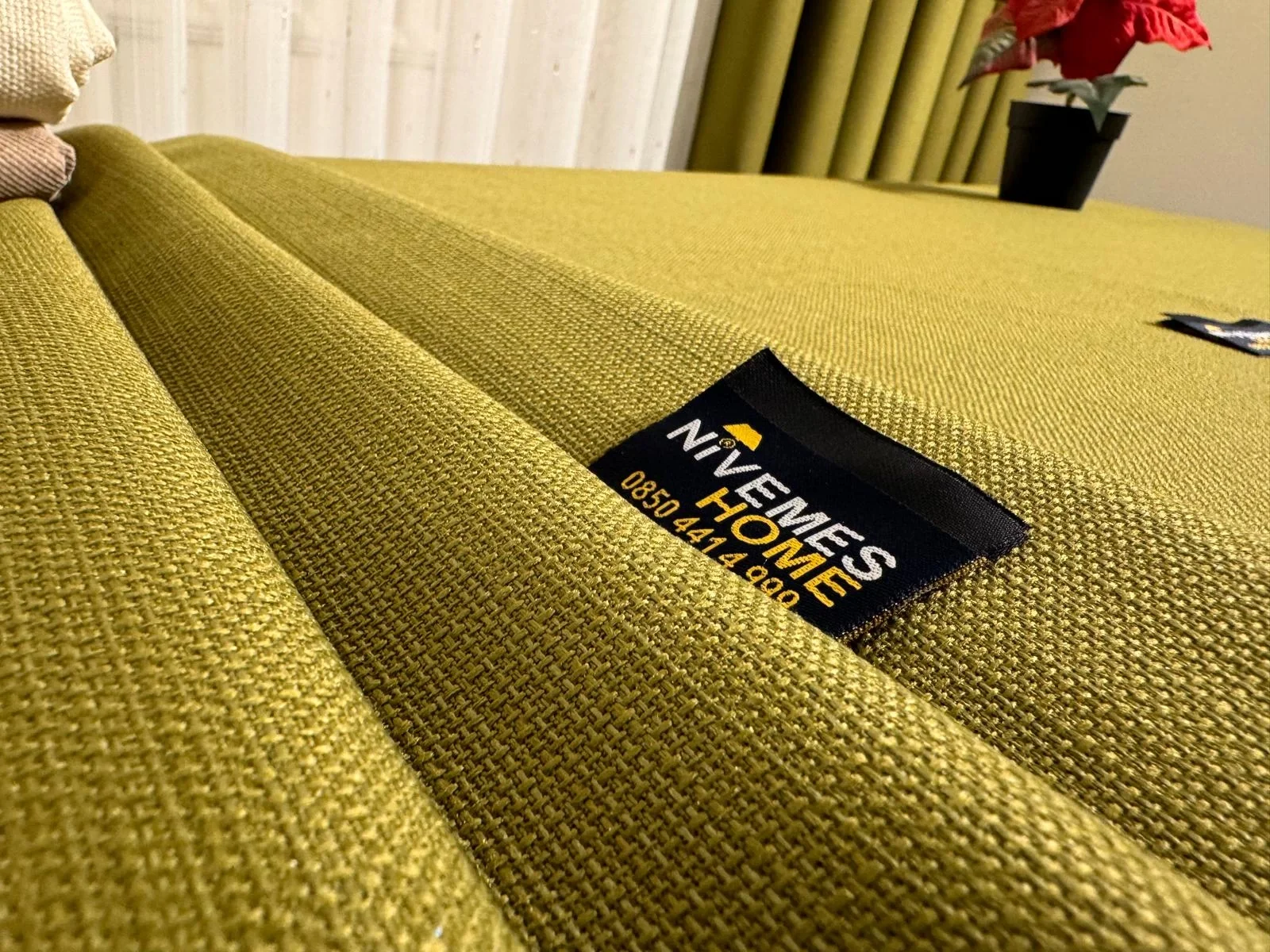 NIVEMESHOME TOVAGLIA PER TAVOLO IN LINO VERDE APM