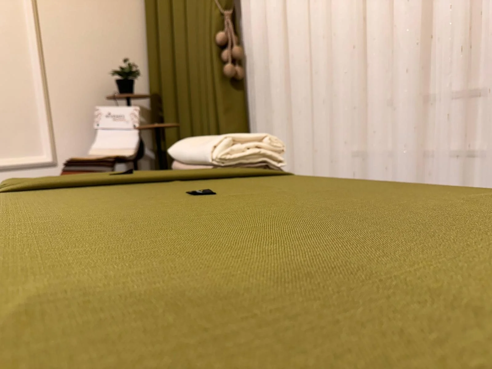 NIVEMESHOME TOVAGLIA PER TAVOLO IN LINO VERDE APM