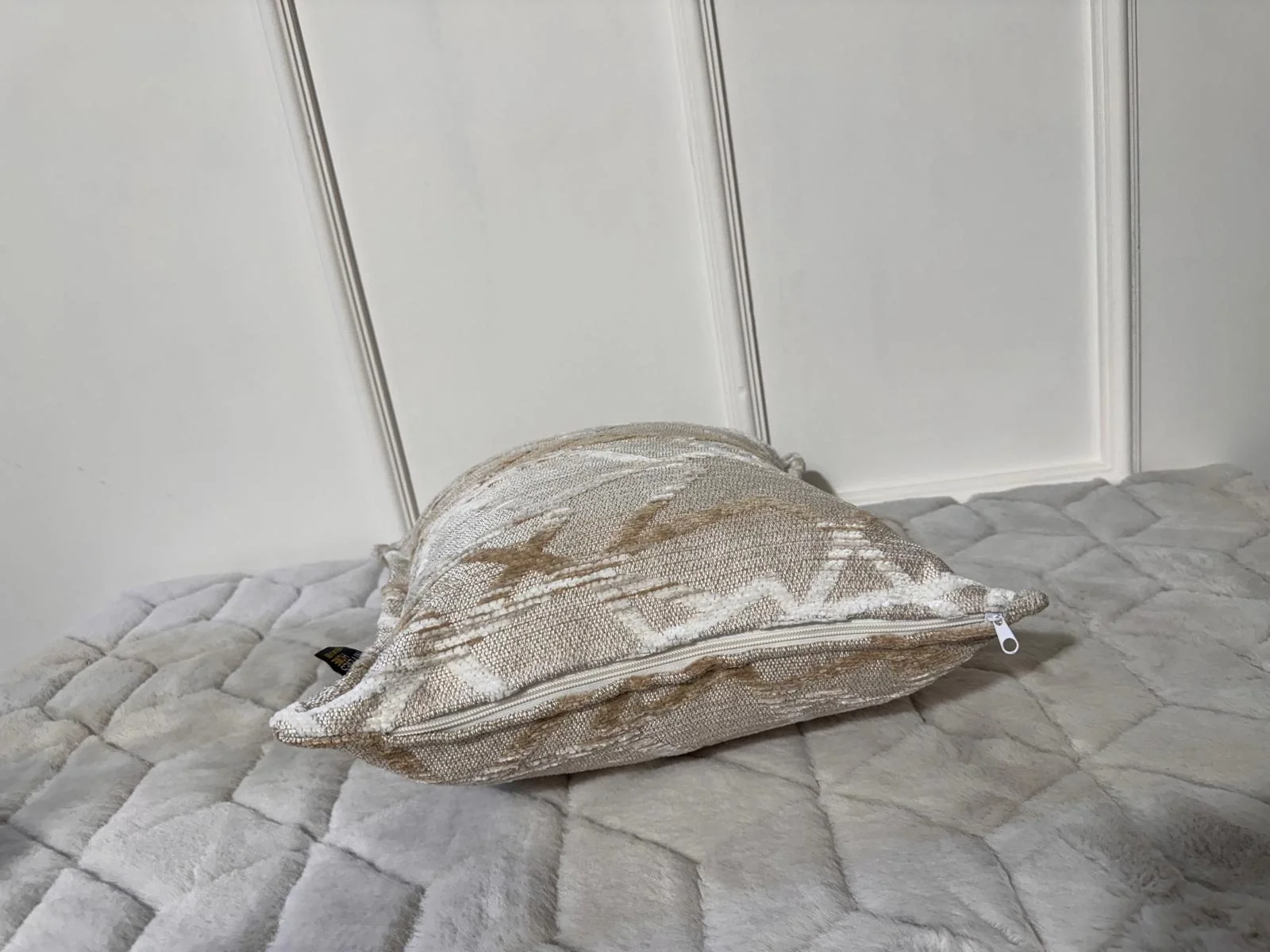 NIVEMESHOME CUSHION COVER 45X45 MATEO 63-01 CREAM-COFFEE