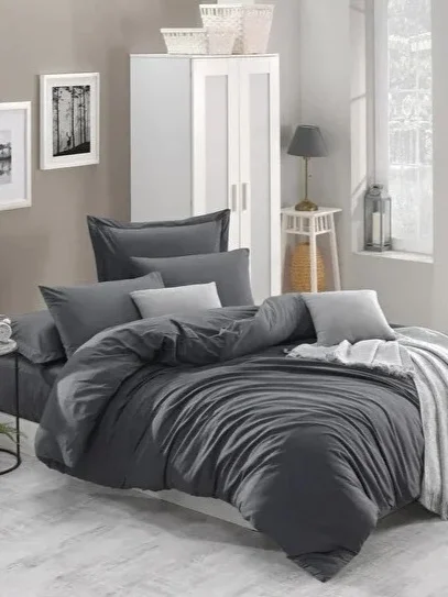 NIVEMESHOME LEAD %100 COTTON DOUBLE DUVET COVER SET