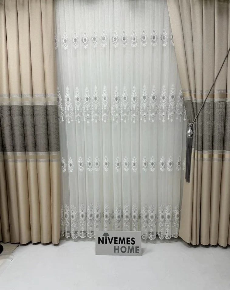 NİVEMESHOME LİBRA 1/3 SIK PİLELİ TÜL PERDE APM