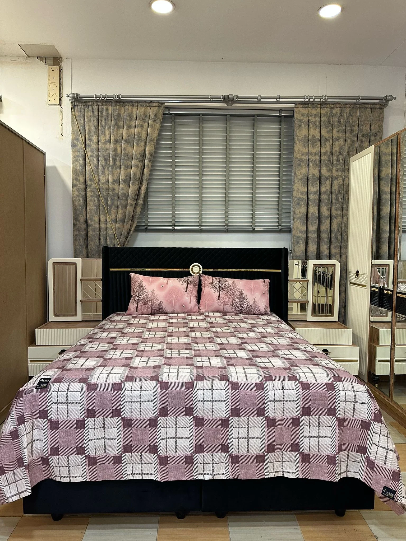 NİVEMESHOME LİLA DESENLİ 160X230 الغطاء الواحد للسرير الفردي