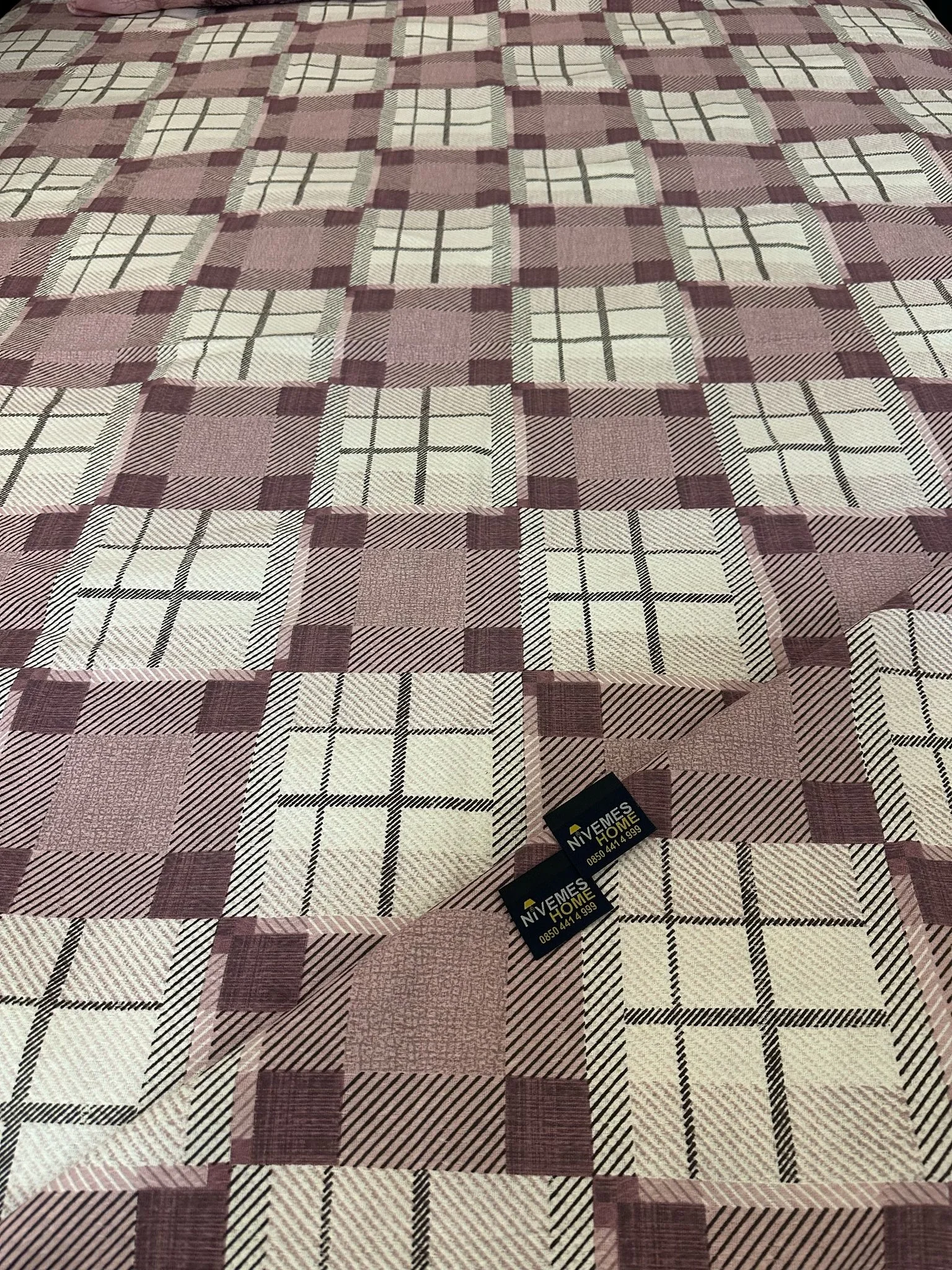 NİVEMESHOME PURPLE PATTERNED 200X230 SINGLE QUILT COVER DOUBLE BED Size