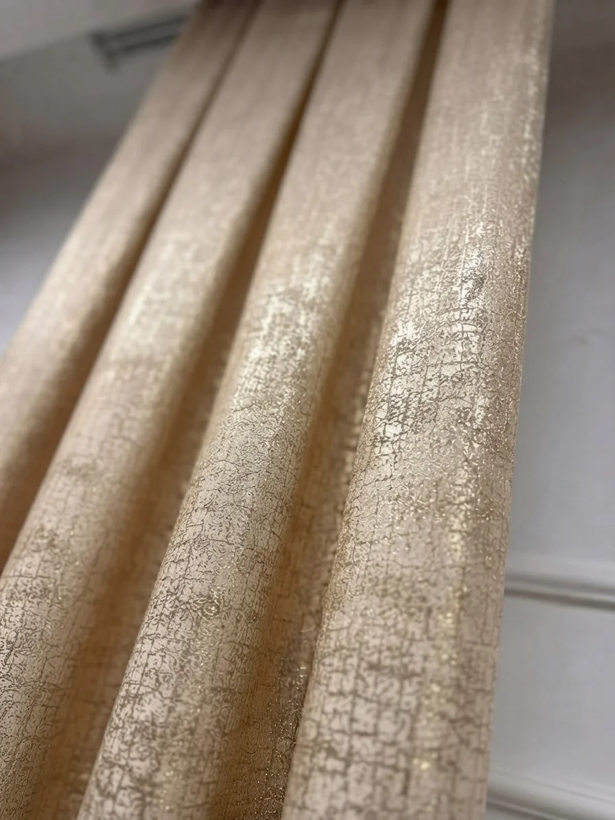 NİVEMESHOME LİNA V-101 KREM 1/3 PİLELİ FON PERDE