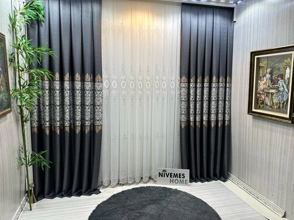 NİVEMESHOME LİSA PLATA DETALLE 2015 1/3 TELA DE TUL PLISADA APM