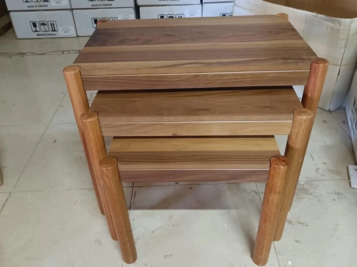 NİVEMESHOME LİZA WALNUT ZIGON TABLE