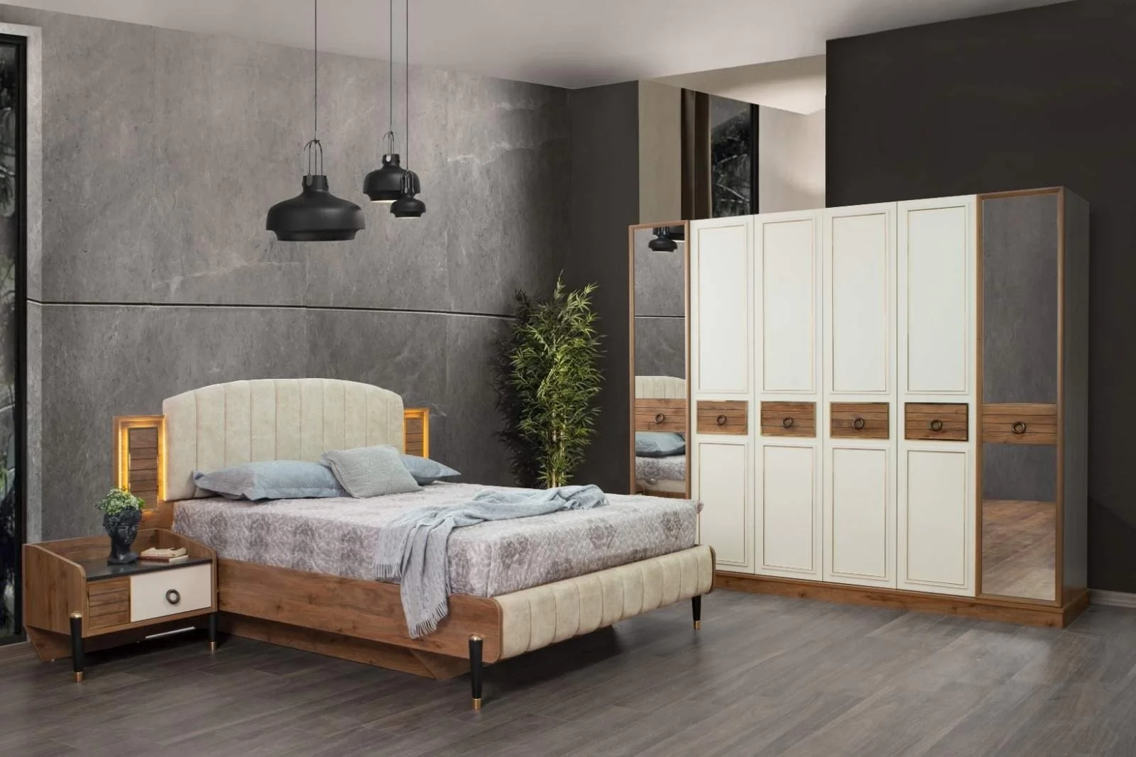 CONJUNTO DE DORMITORIO NIVEMESHOME LOFT