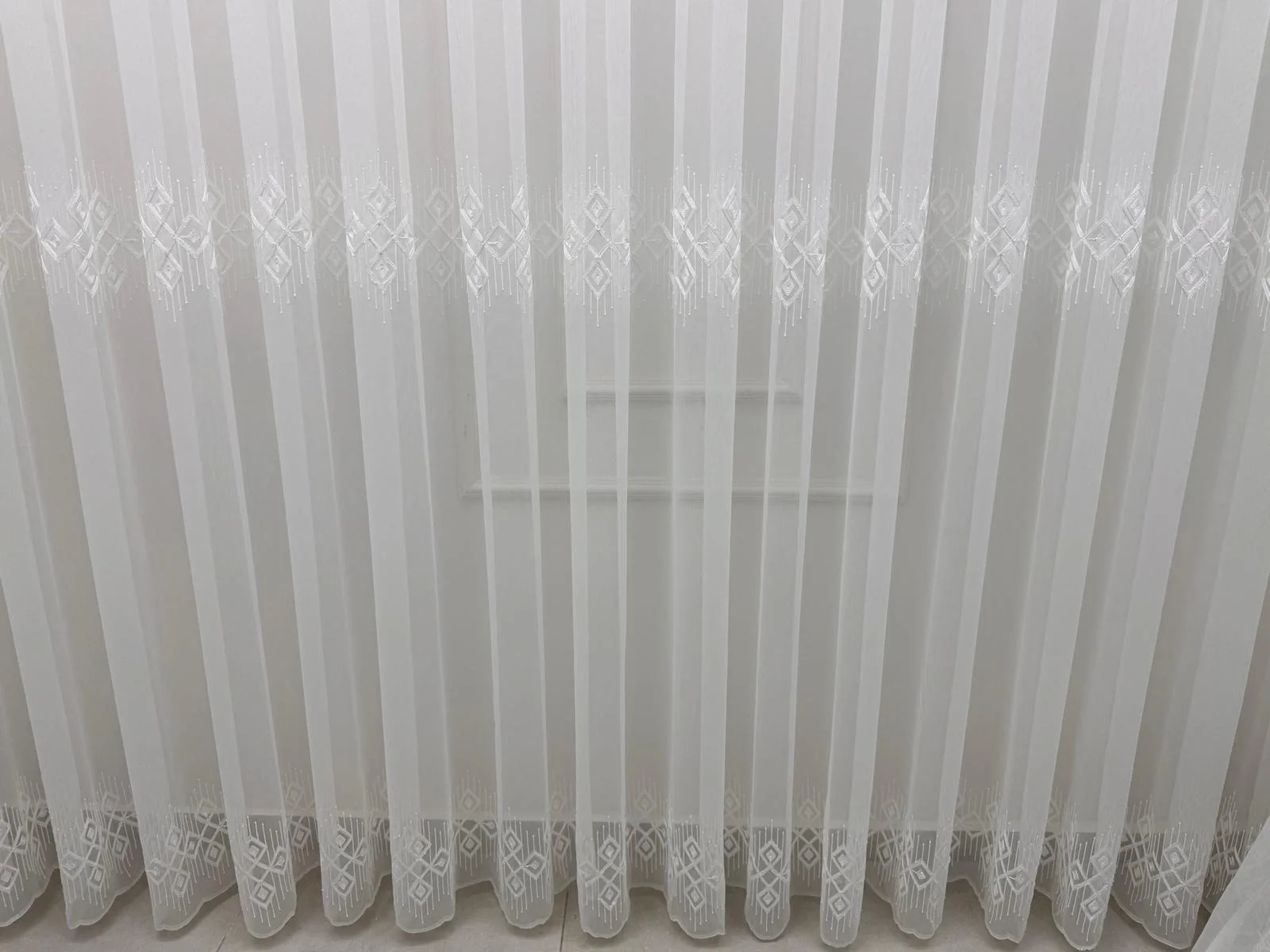 NİVEMESHOME LUNA ГЕОМЕТРИЧЕСКИЙ УЗОР 1/3 ПЛОТНО СБОРНЫЙ ШТОРЫ TULLE APM