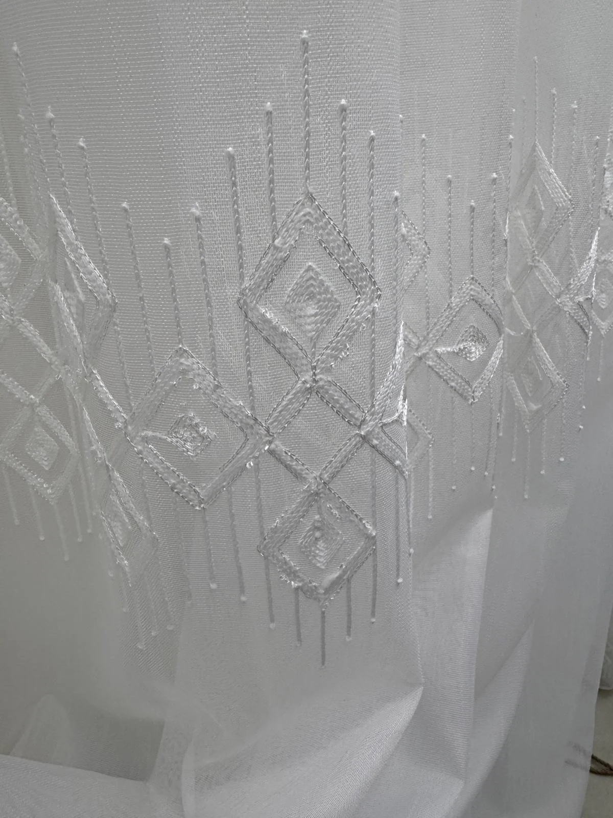 NİVEMESHOME LUNA ГЕОМЕТРИЧЕСКИЙ УЗОР 1/3 ПЛОТНО СБОРНЫЙ ШТОРЫ TULLE APM