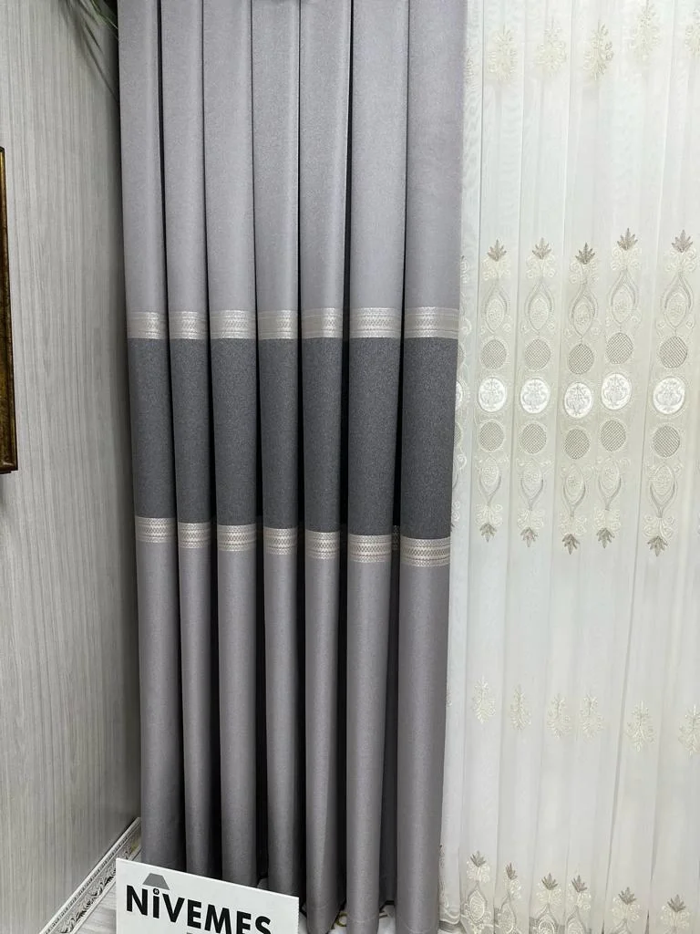 NİVEMESHOME MANAVGAT Серый FT632113 V-5401 1/3 TIGHT LOOP FON PERDE АРМ