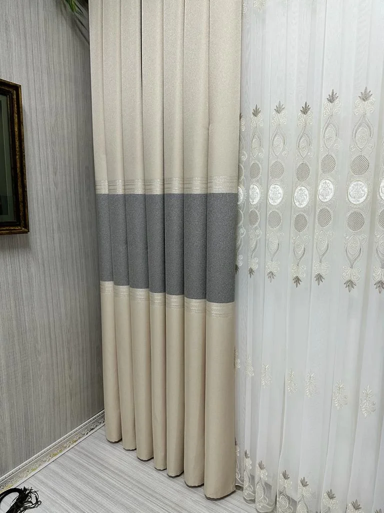 NİVEMESHOME MANAVGAT KREM FT632113 V-113 1/3 ТКАНЬ ПОЛОТНОВОГО ЗАНАВЕСА АПМ