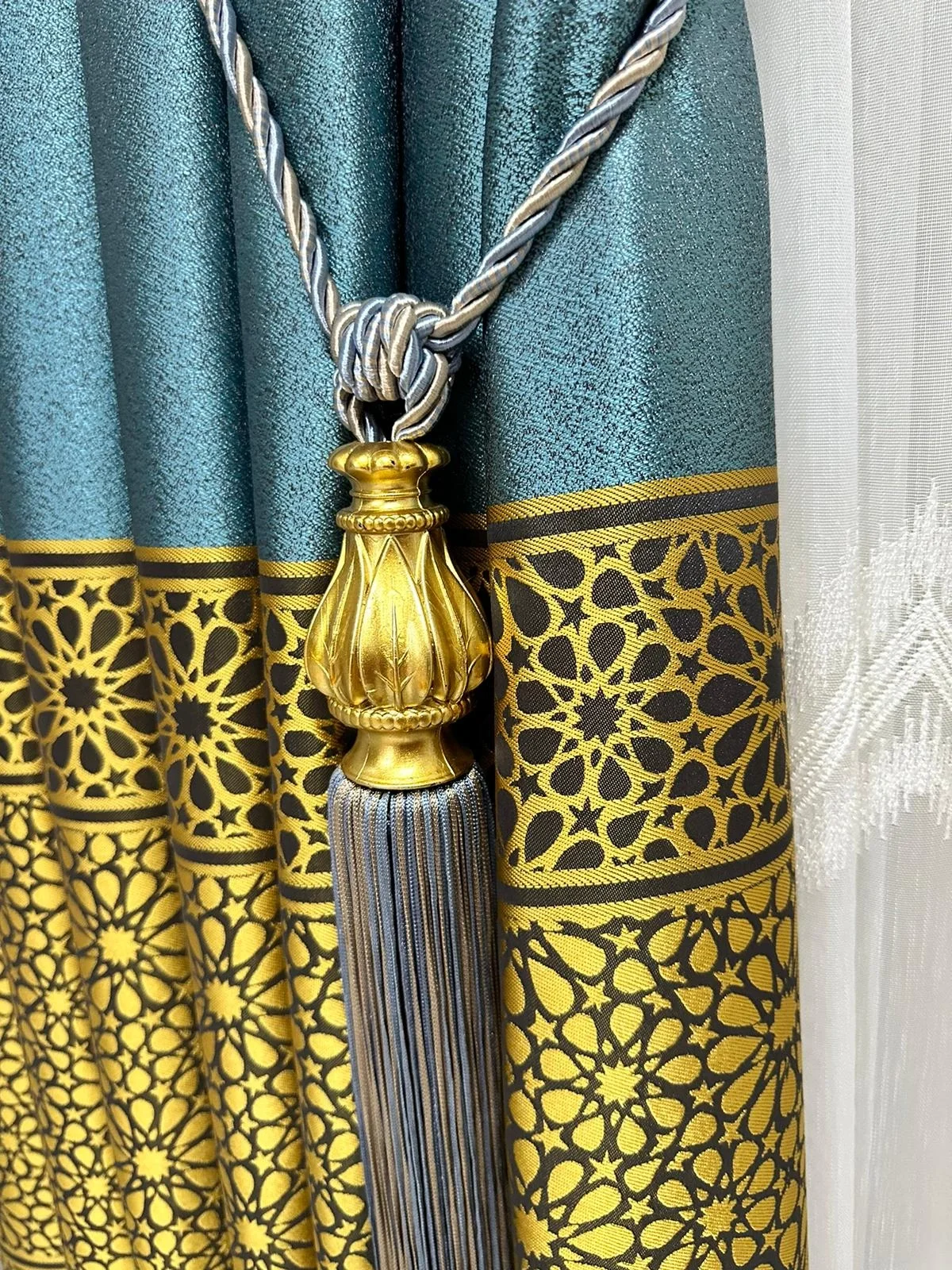NİVEMESHOME TECHO DE RECOGIDA DE PÉRGOLA AZUL Y BEIGE CON BRAZO CON VOLANTE