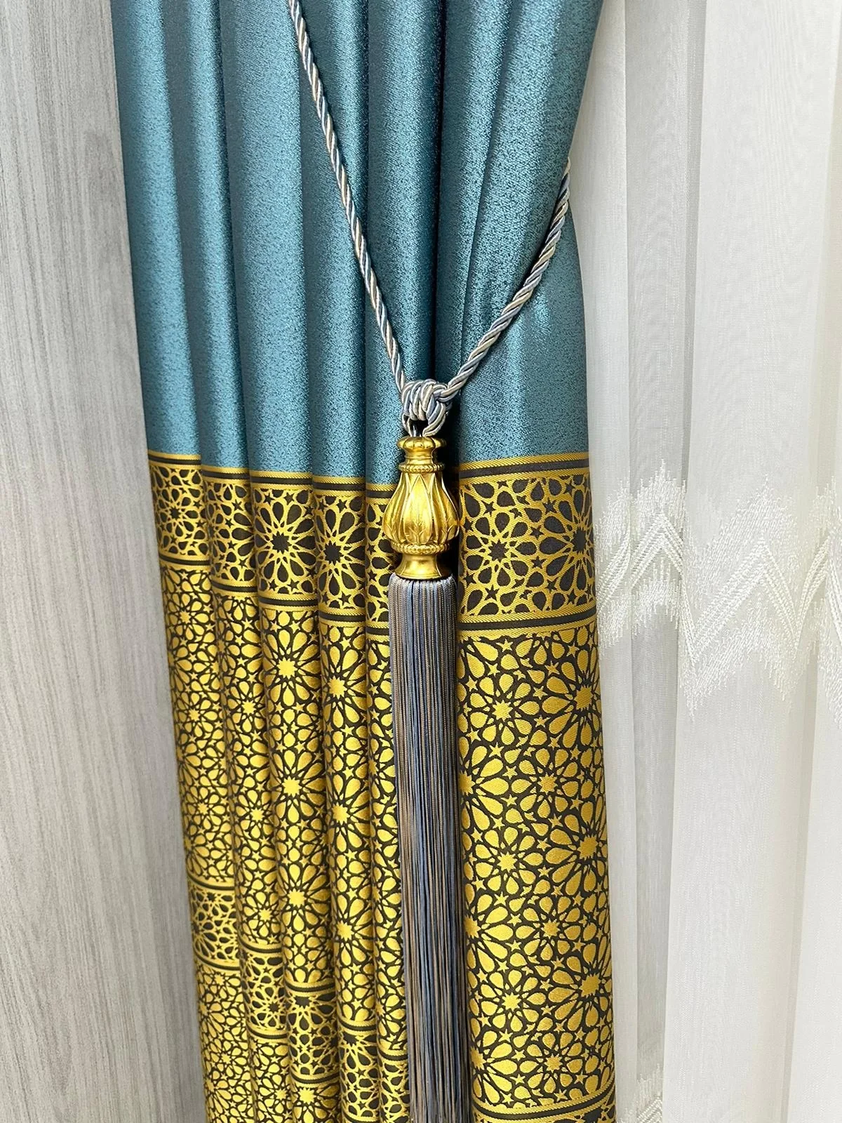 NİVEMESHOME TECHO DE RECOGIDA DE PÉRGOLA AZUL Y BEIGE CON BRAZO CON VOLANTE