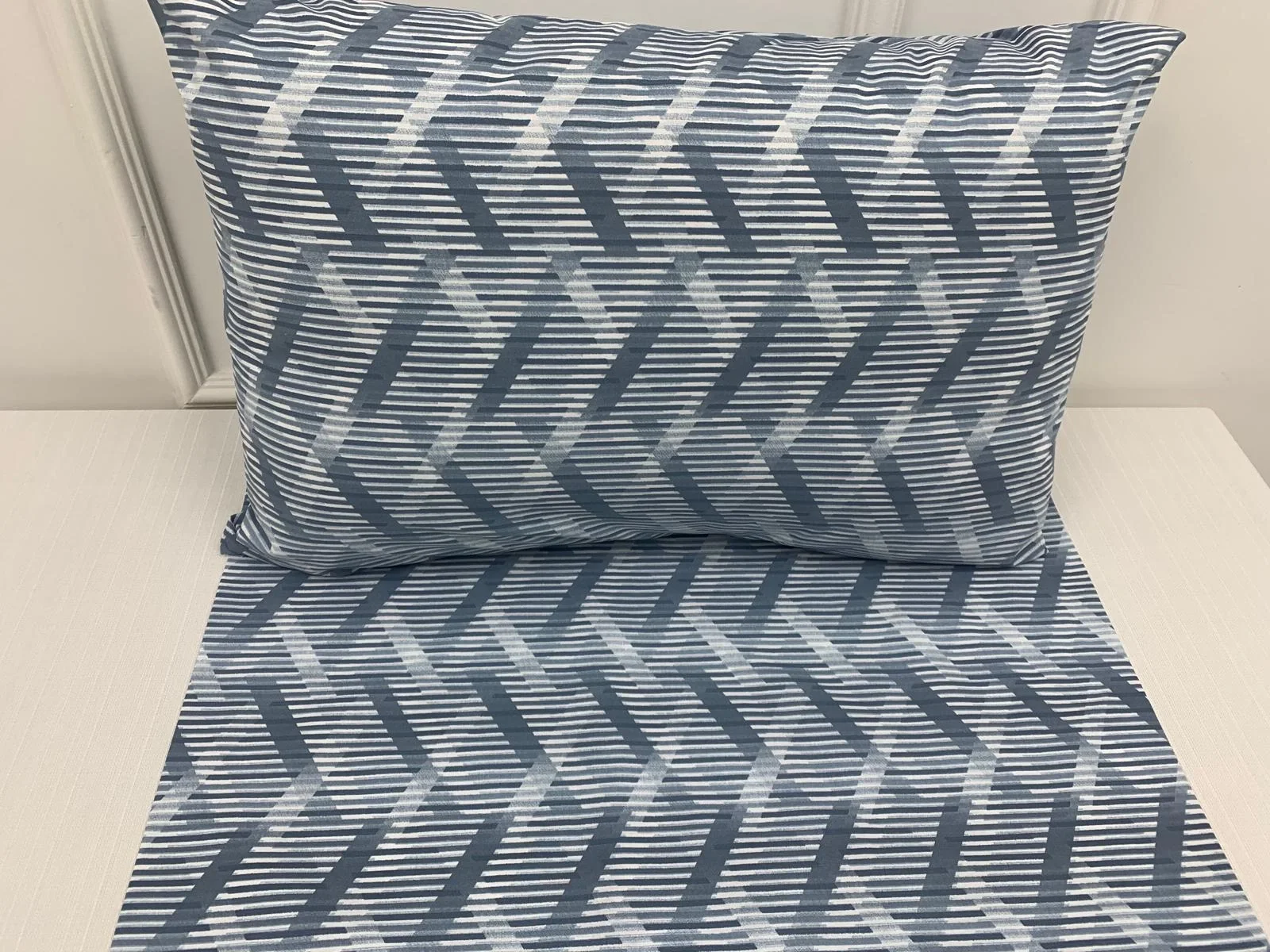 NİVEMESHOME BLUE STRIPED PATTERN 2 PIECE PILLOW CASE COVER 50X70