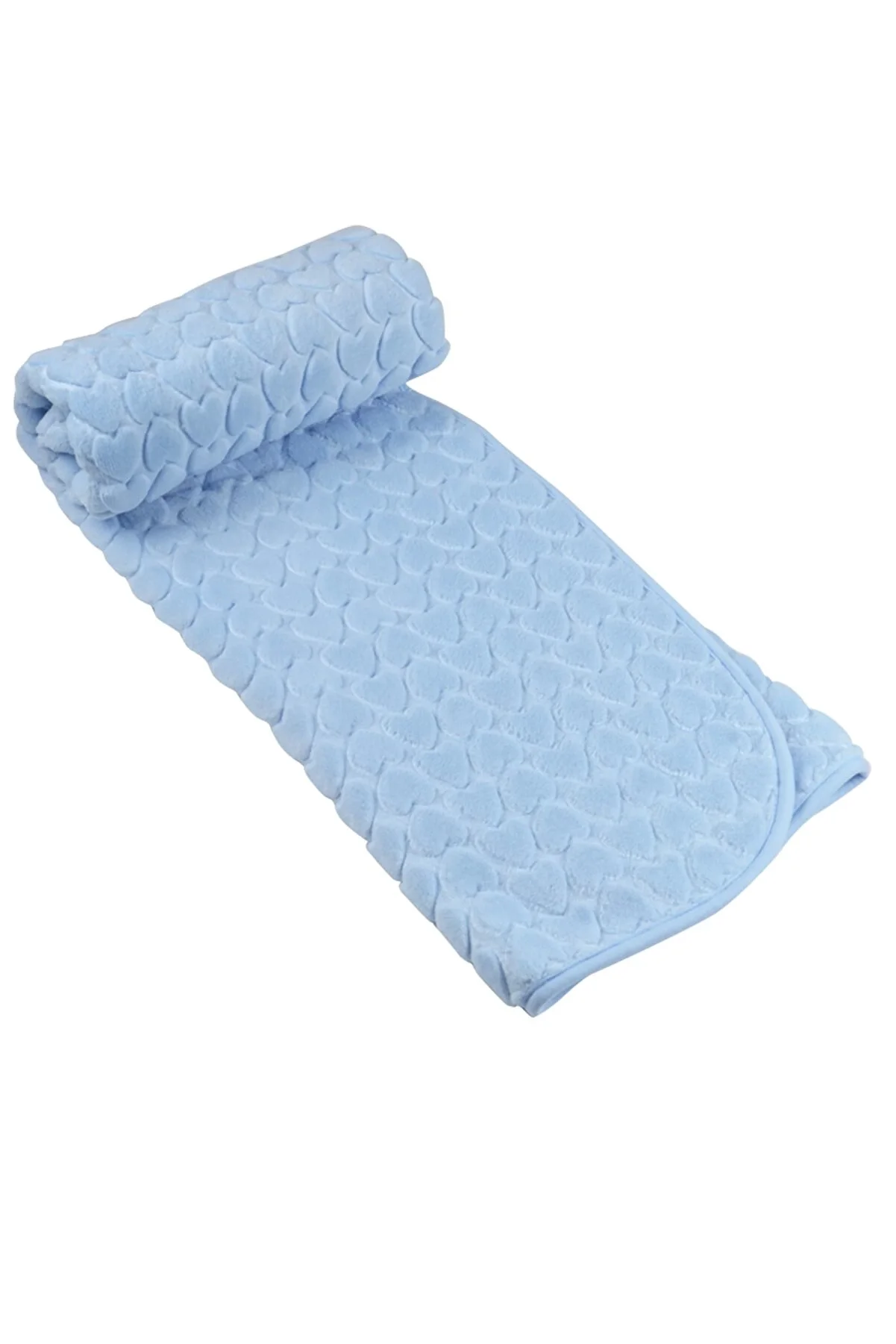 NİVEMESHOME MAVİ KALPLİ 100X120 BEBE BATTANİYE MERİNOS