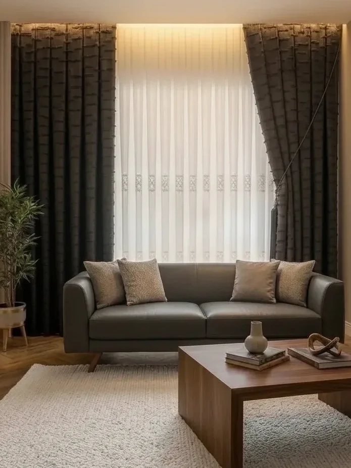 NİVEMESHOME MİNE 2066 EKRU 1/2,5 PİLELİ TÜL PERDE APM