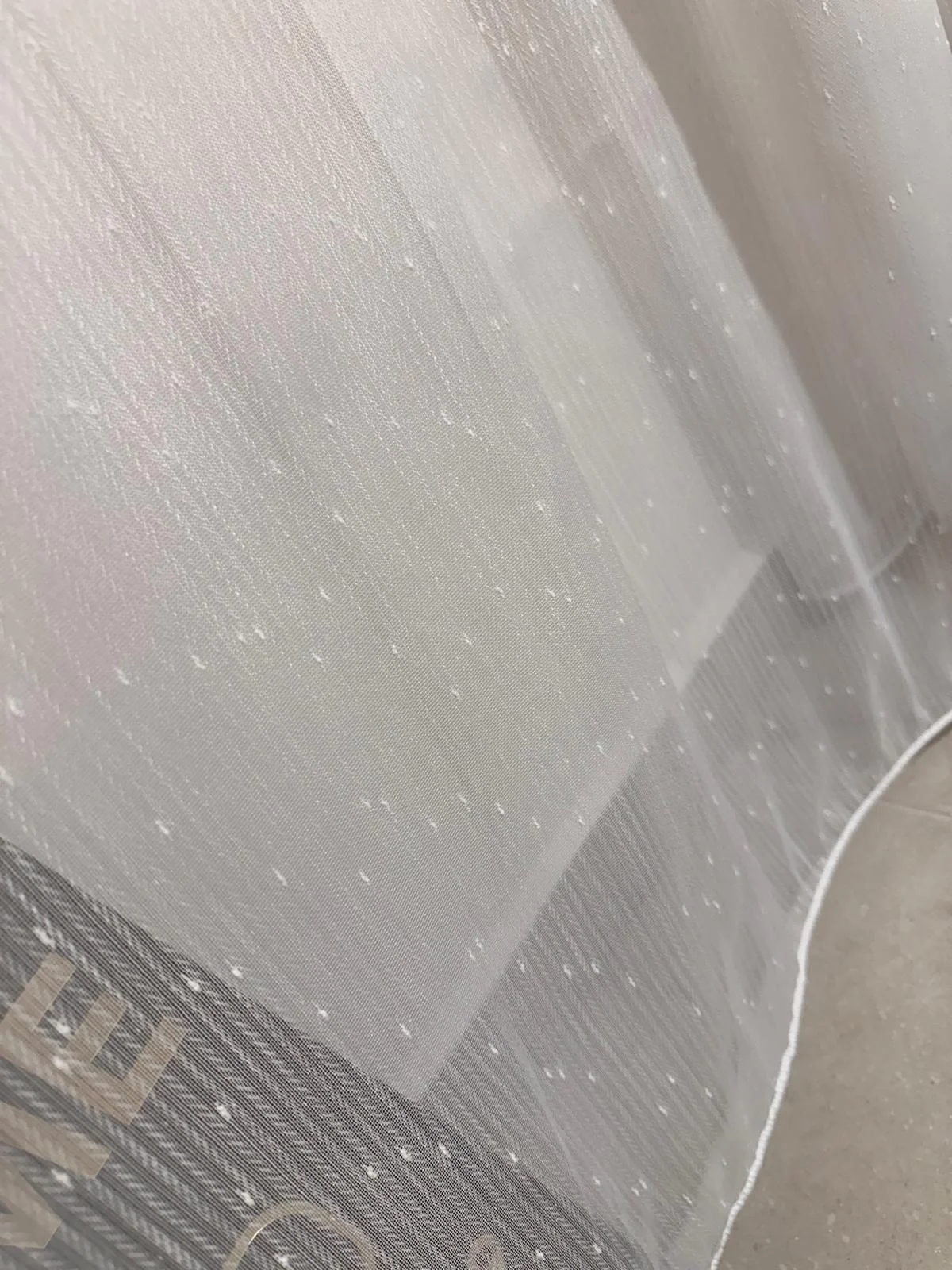 NİVEMESHOME MIZRAKLI FIR0914 AR03102 1/3 SIK PİLELİ BEYAZ TÜL PERDE APM
