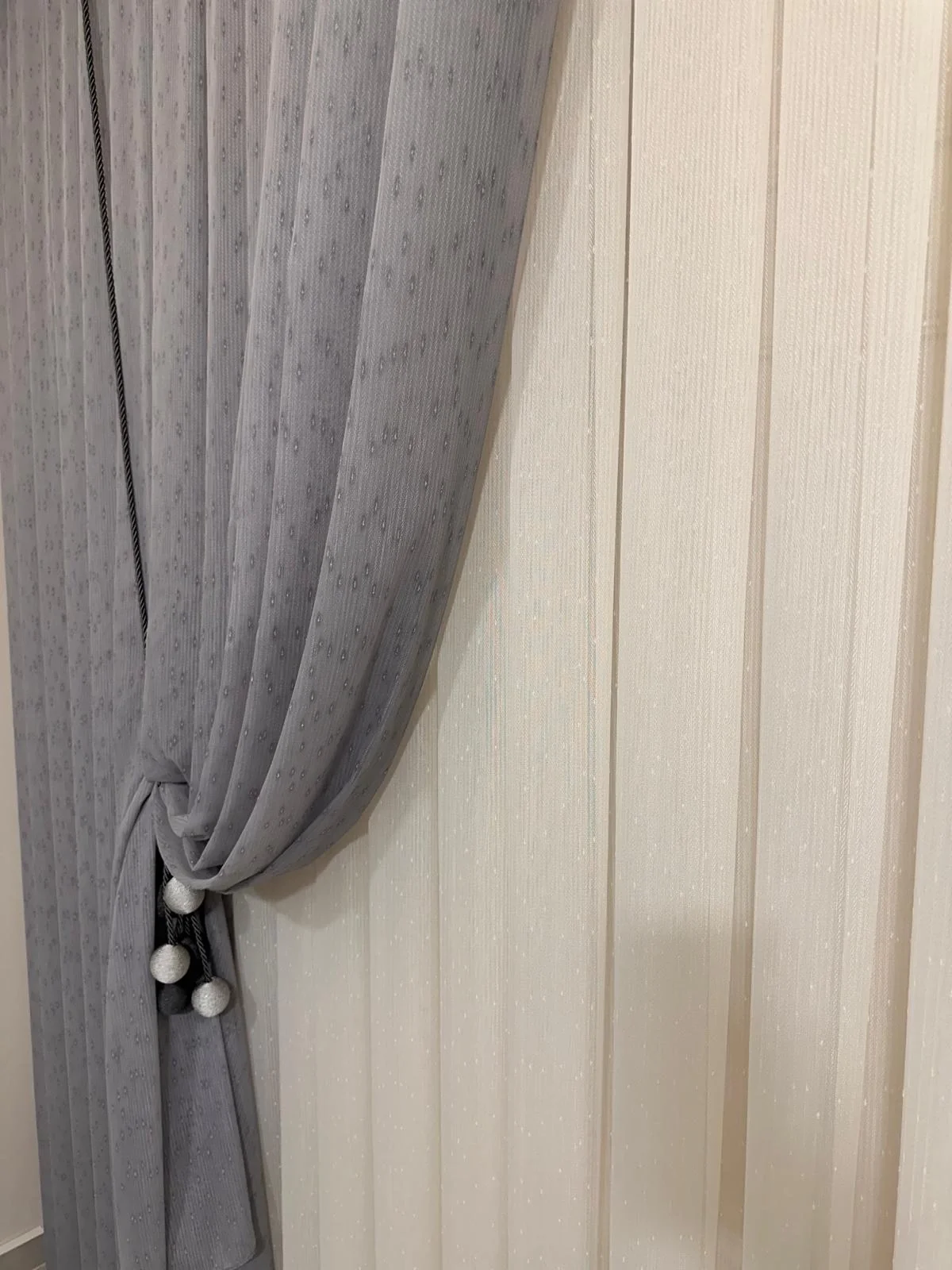 NİVEMESHOME MIZRAKLI FIR0914 AR03102 V-105 GRİ 1/3 SIK PİLELİ TÜL PERDE APM