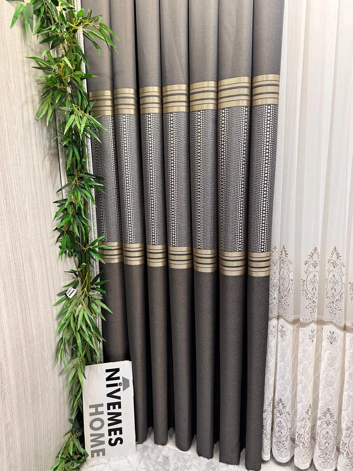 NIVEMESHOME MIZRAKLI FT632256 V-5302 TOPRAK 1/3 SIK PİLE FON PERDE APM