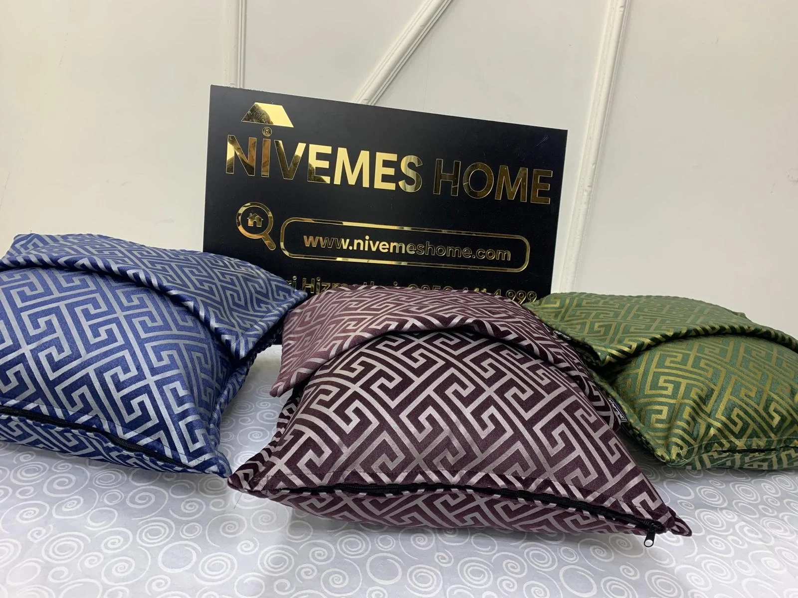 NIVEMESHOME MONET ZIGZAG NAPOLNITELNAYA PODUSHKA MURDUM 45 X 45