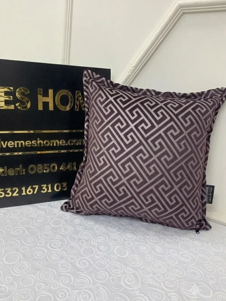 NIVEMESHOME MONET ZIGZAG PILLOW COVER MUSTARD 45 X 45