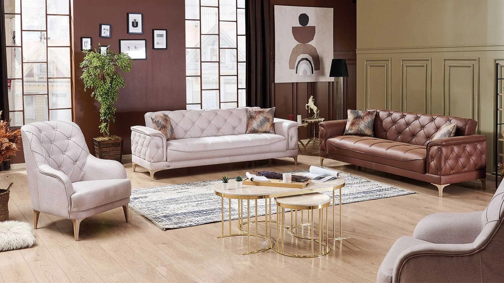 NİVEMESHOME MONTANA مجموعة أرائك