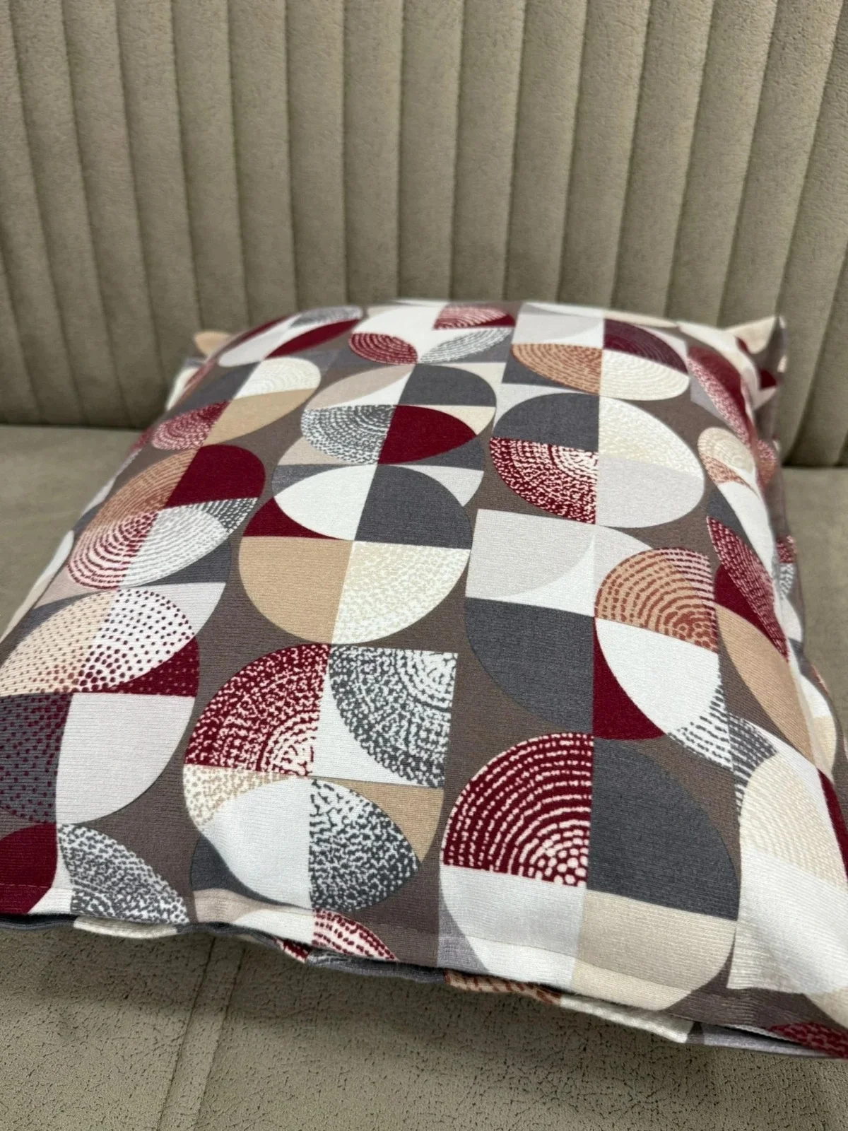 NIVEMESHOME MOZAİK BORDO-GRİ(45X45) YASTIK KILIFI