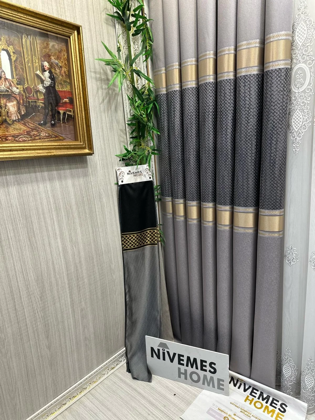 NİVEMESHOME MOZAİK FT614163 V-5403 СЕРЕБРО 1/3 ПЛОТНАЯ СТЕПЛИВАИ́НАЯ ФОНОВАЯ ШТОРА APM