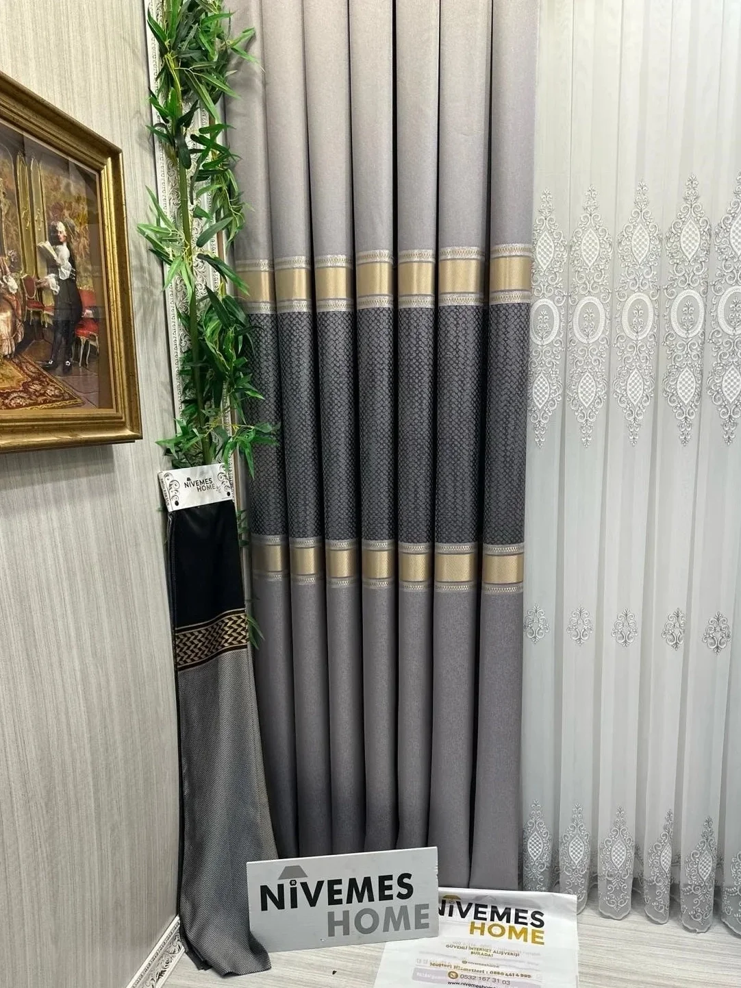 NİVEMESHOME MOZAİK FT614163 V-5403 СЕРЕБРО 1/3 ПЛОТНАЯ СТЕПЛИВАИ́НАЯ ФОНОВАЯ ШТОРА APM